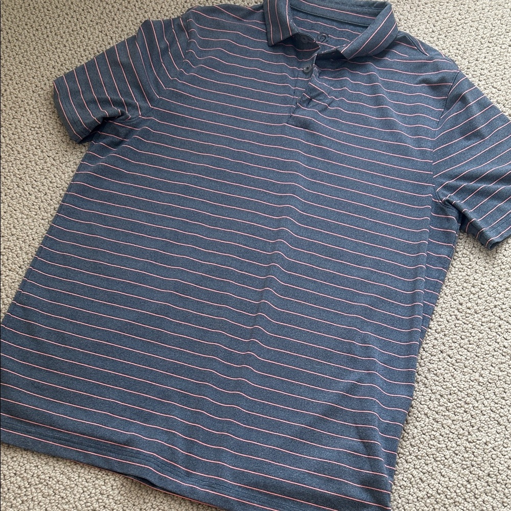 C9 by Champion Navy Polo with Pink Stripes